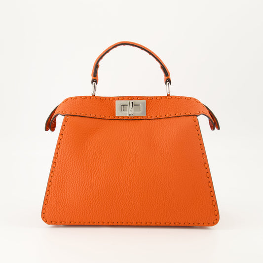 Peekaboo Mini – Orange Leather