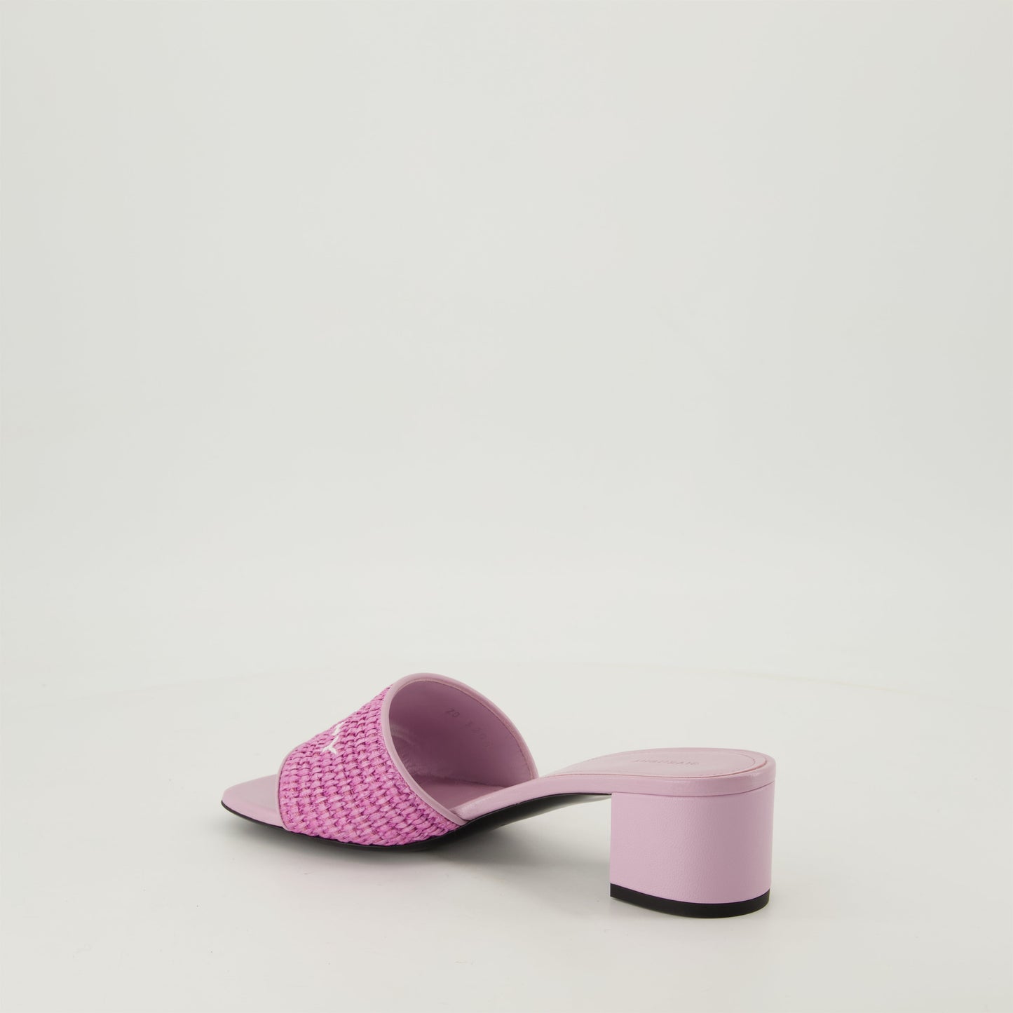Raffia Logo Mule Sandals