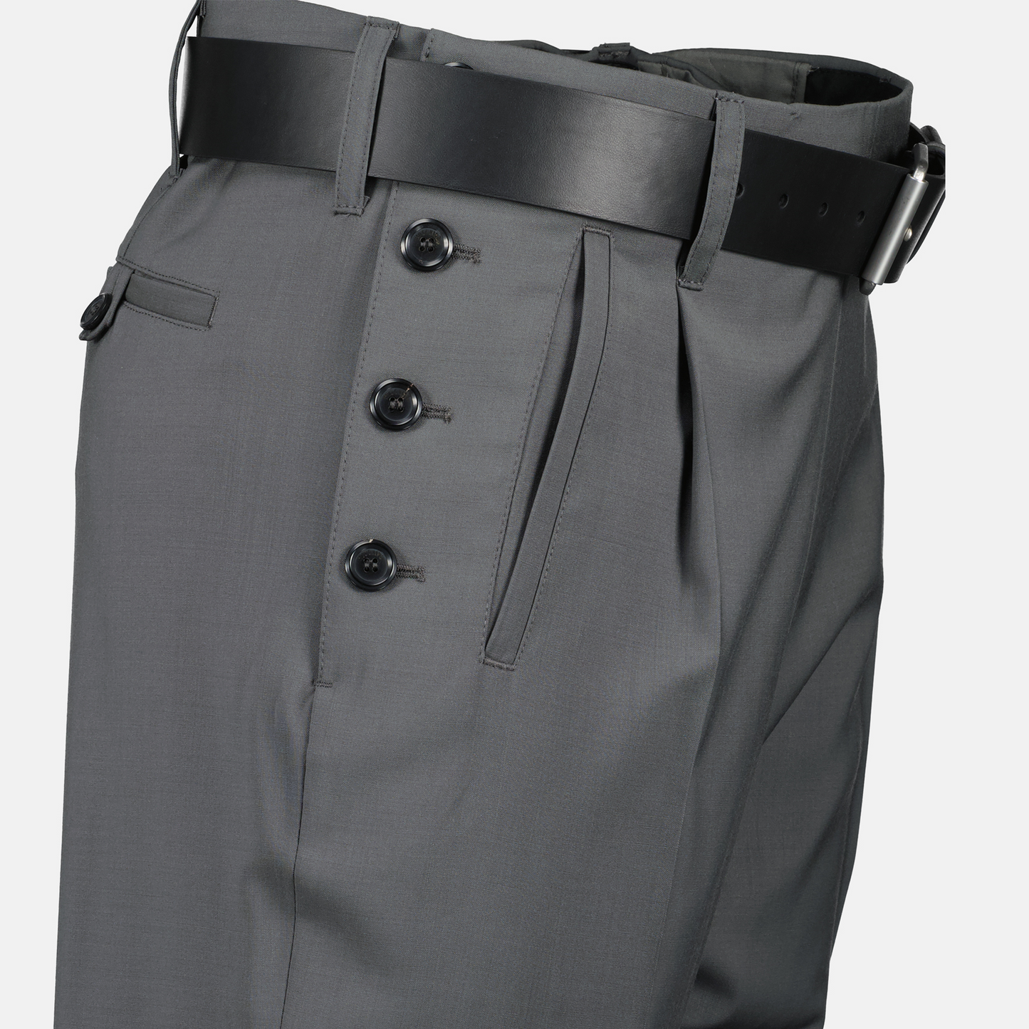 Tailored Straight-Leg Trousers with Belt