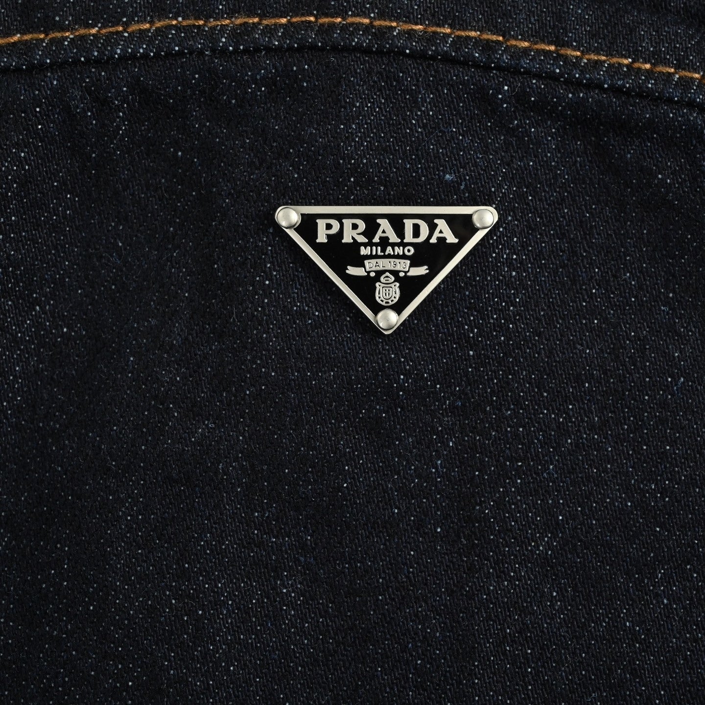 Triangle Logo Back Denim Shirt Jacket