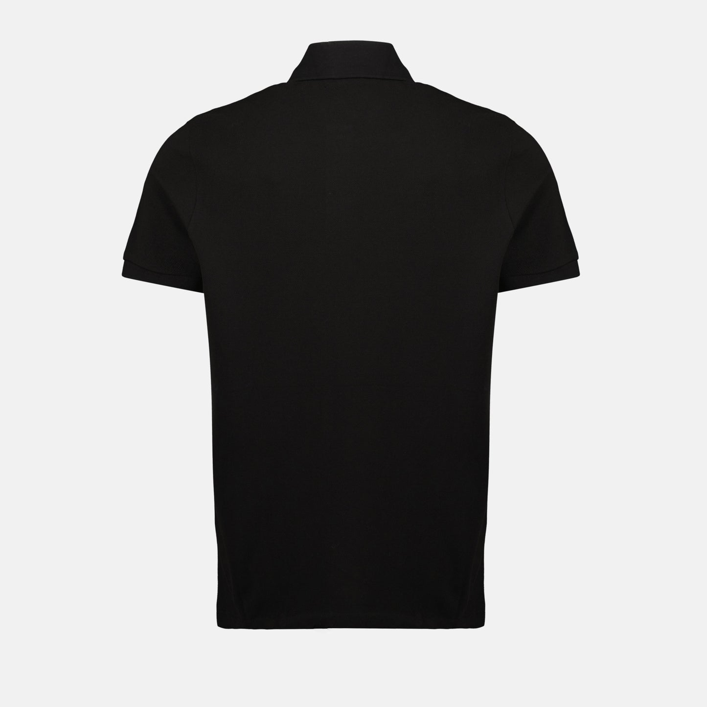 Black Polo Shirt with Tonal Logo