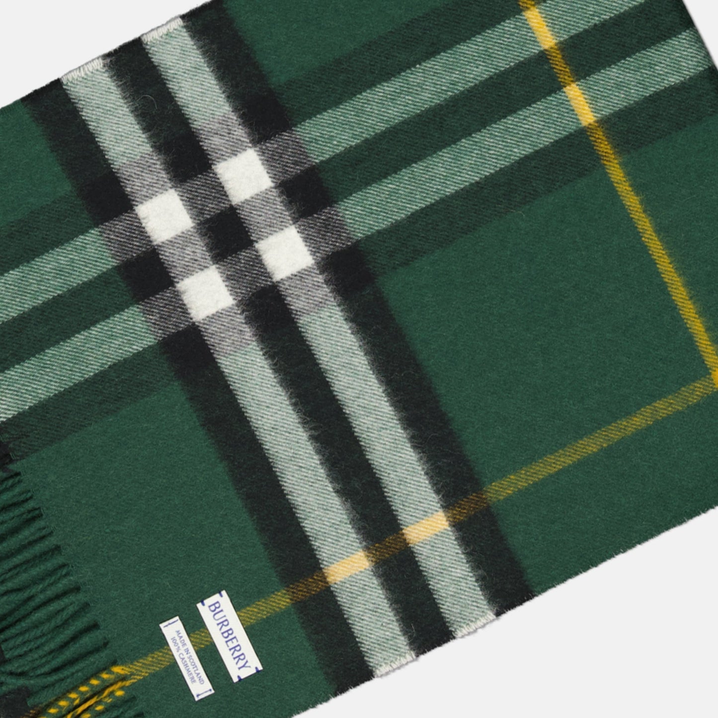 Check Wool Scarf – Forest Green Plaid Scarf