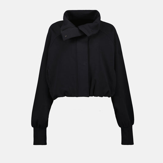 Cropped High-Neck Jacket