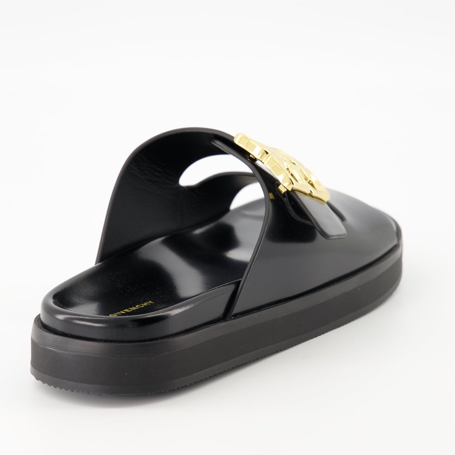 Logo Buckle Slide Sandals