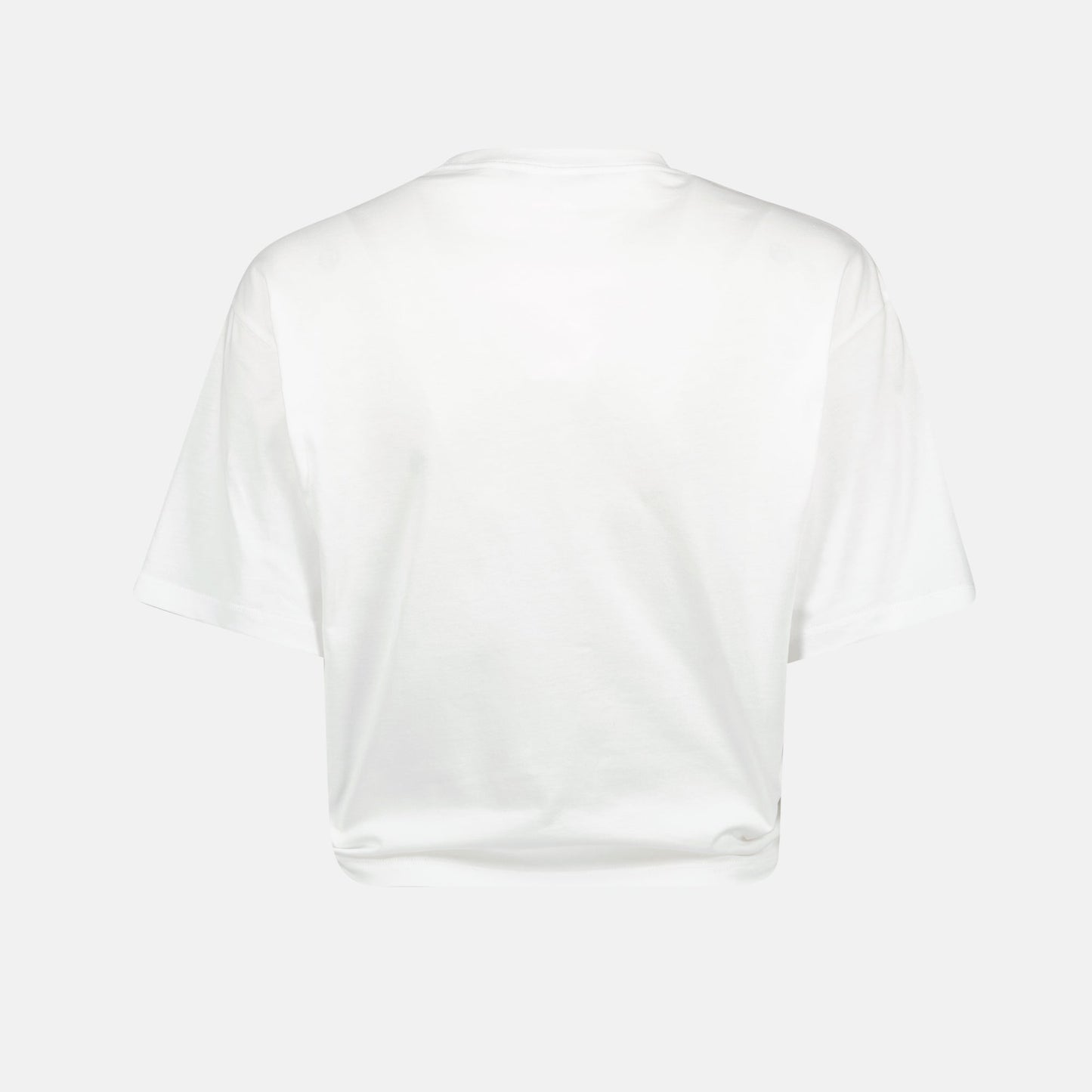 Logo Twist Crop T-Shirt -White