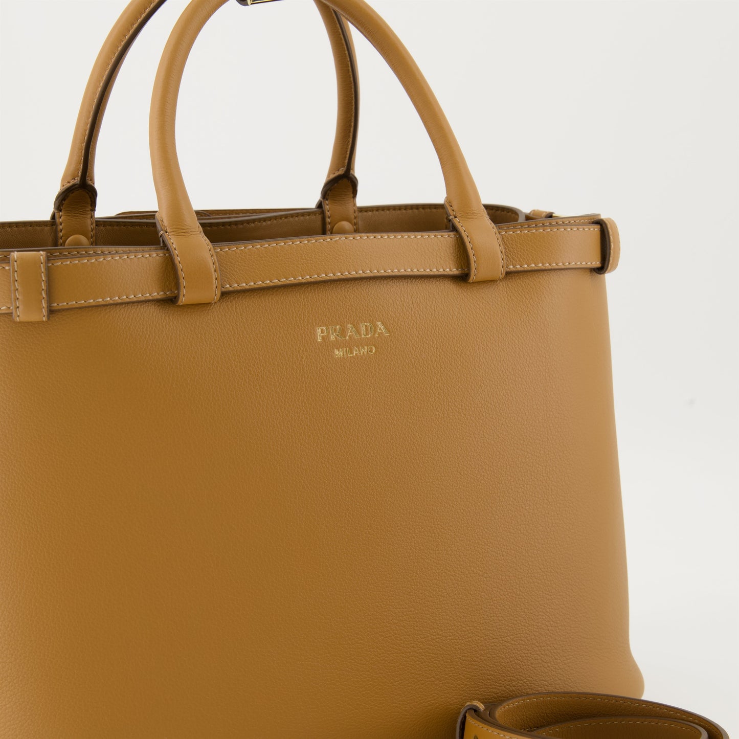 Leather Buckle Bag (Tan)