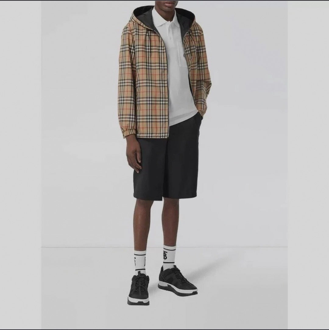 Reversible Vintage Check Hooded Windbreaker
