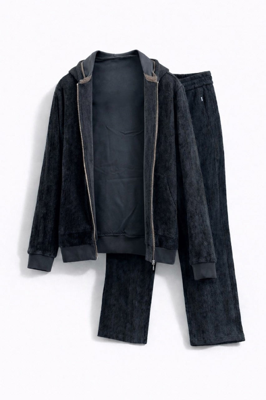Midnight Heritage Zip Hoodie & Jogger Set