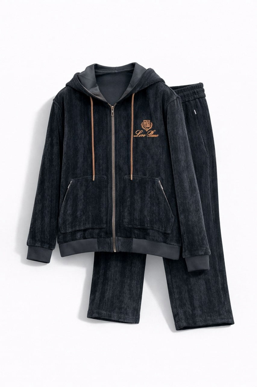 Midnight Heritage Zip Hoodie & Jogger Set