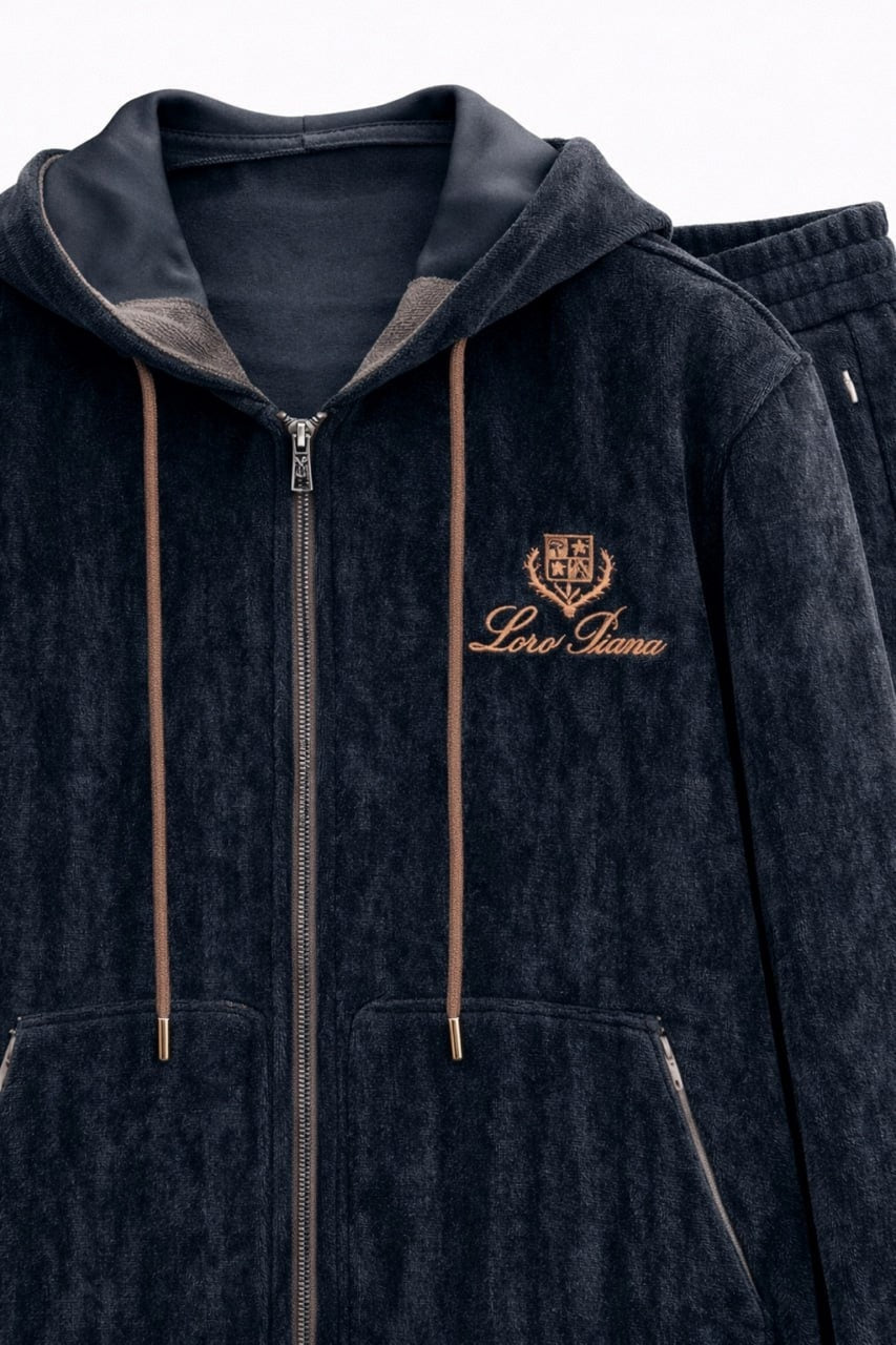 Midnight Heritage Zip Hoodie & Jogger Set