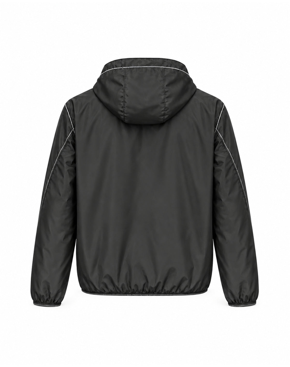 Contrast-Stitch Utility Jacket – Black & Olive