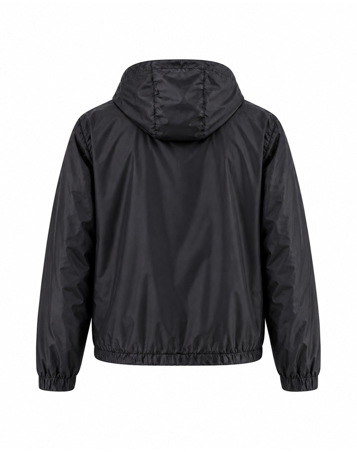 Striped Panel Hooded Jacket – Navy & Black