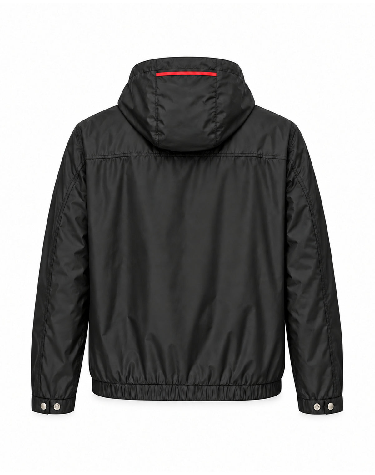Contrast-Zip Hooded Jacket – Navy & Black