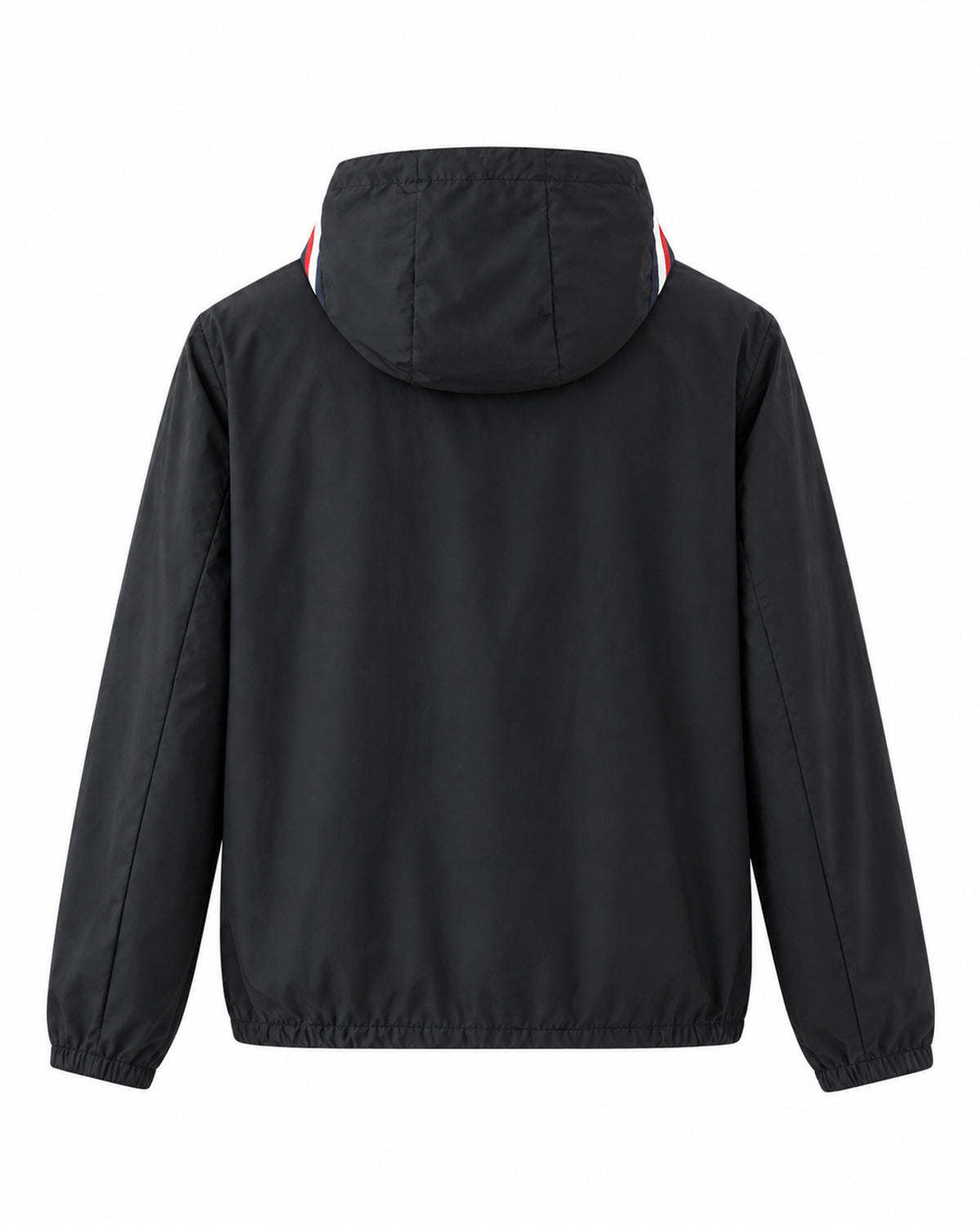 Hooded Windbreaker Jacket – Black