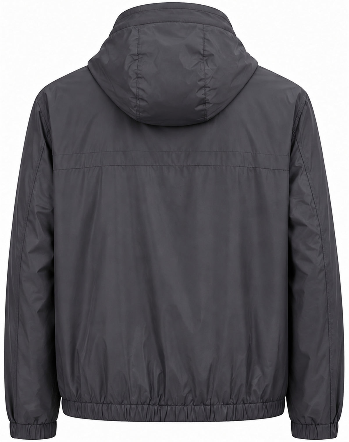 Hooded Charcoal Windbreaker
