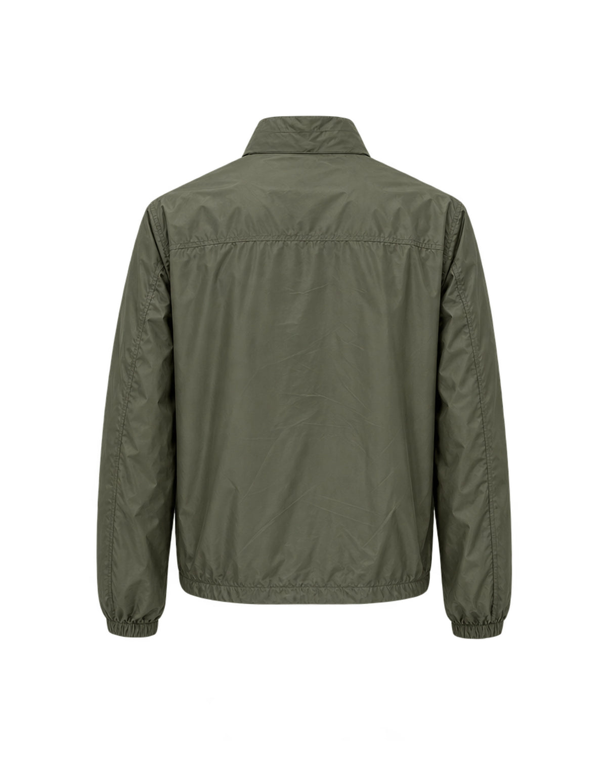 Striped Zip Jacket – Olive