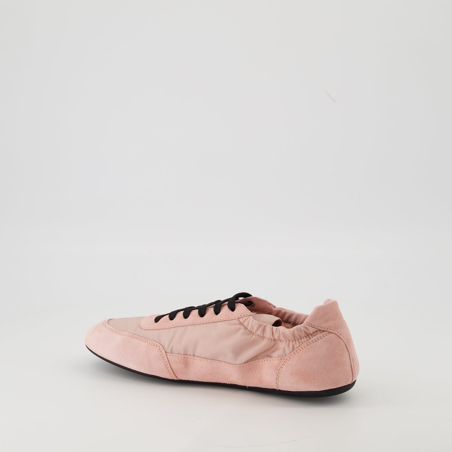Pink Suede & Nylon Sneakers