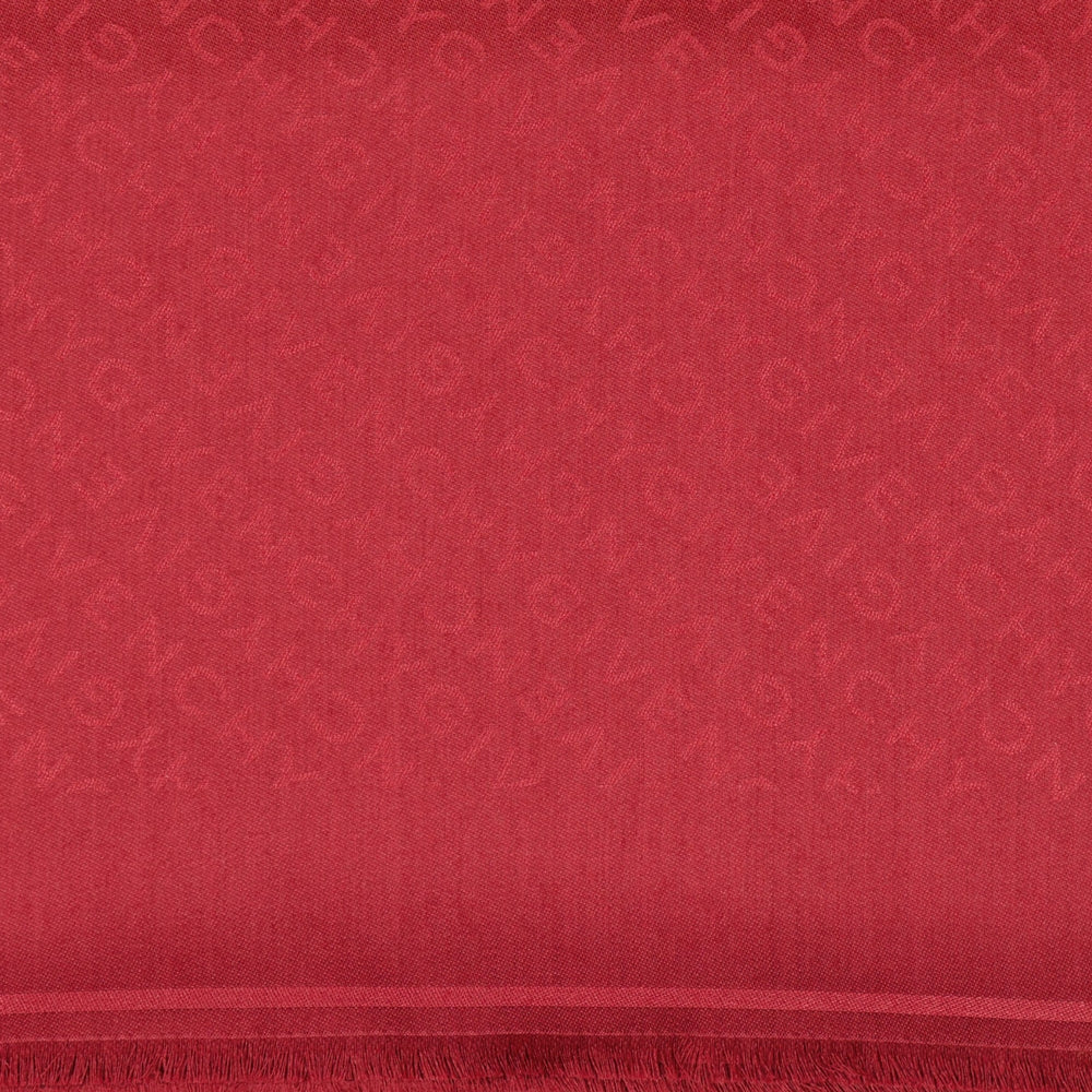 Monogram Scarf – Red