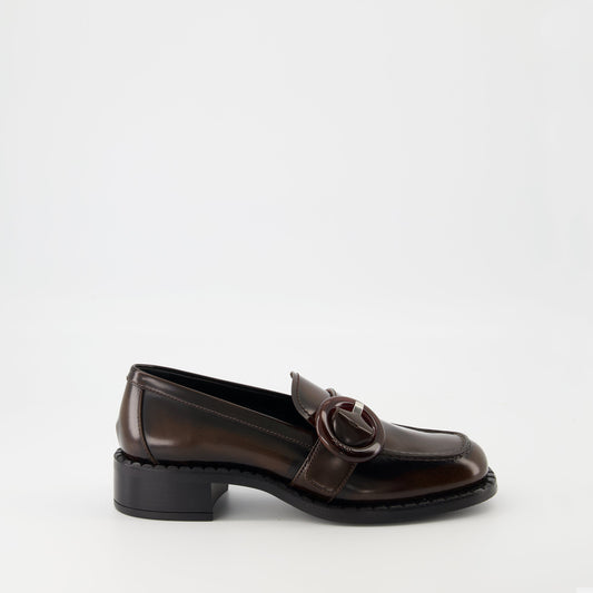 Glossed Brown Loafers