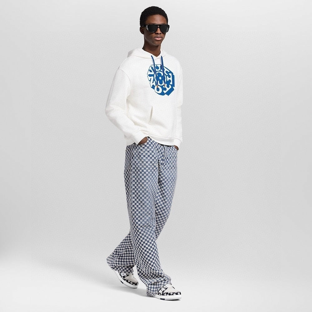 Damier Checkerboard Jacquard Denim Jeans