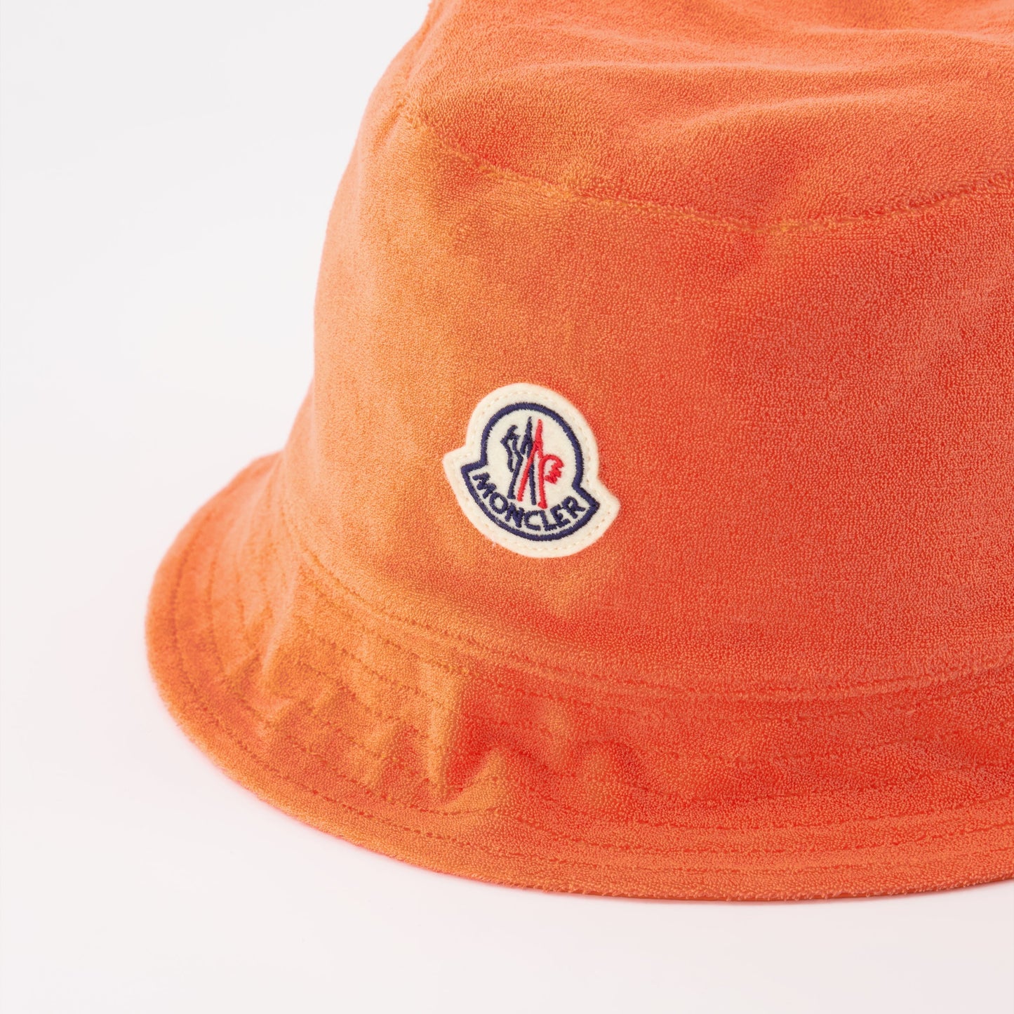 Terry Cloth Bucket Hat with Logo – Orange