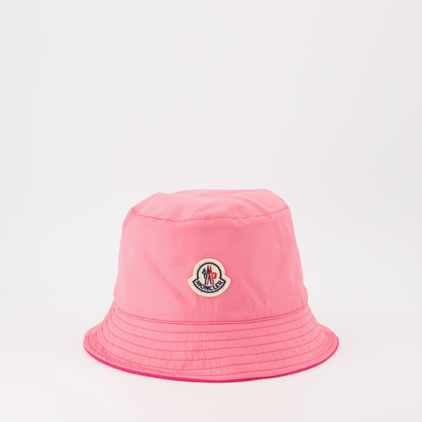 Terry Cloth Bucket Hat with Logo – Pink