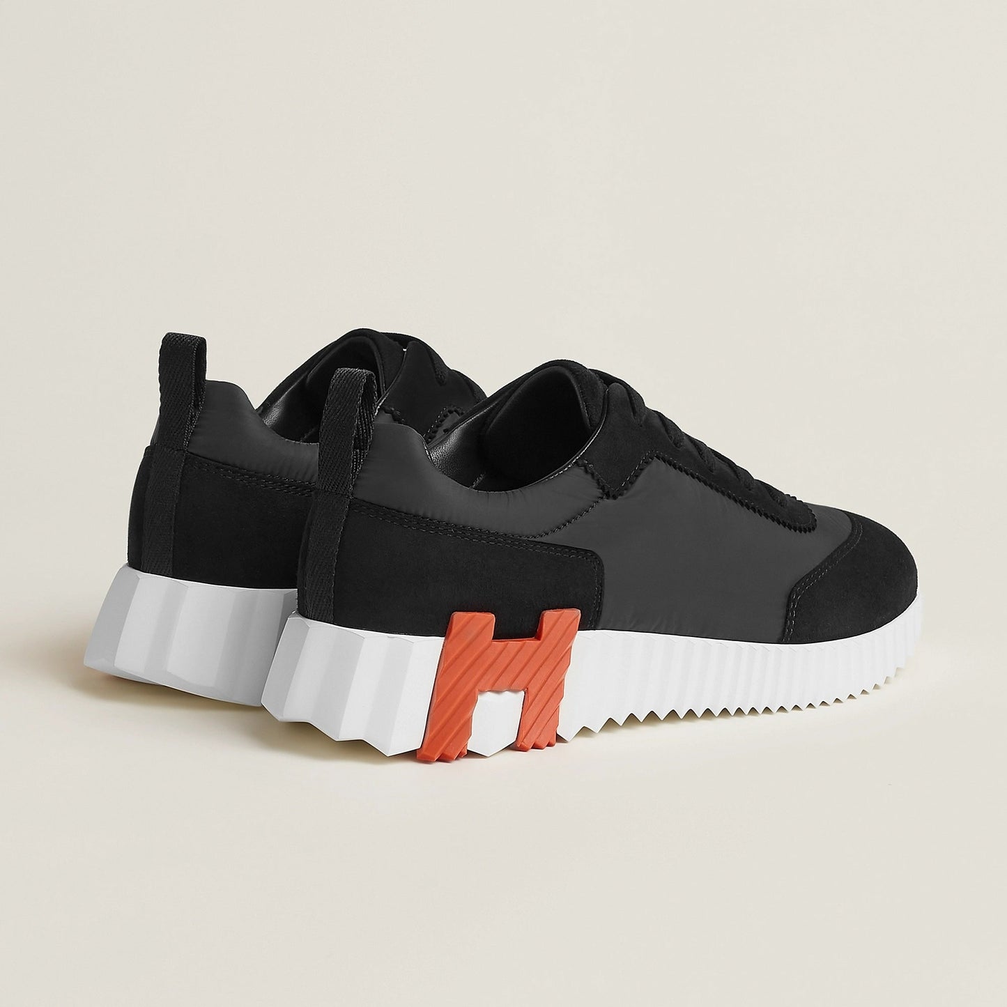 Bouncing Sneakers in Black and Orange