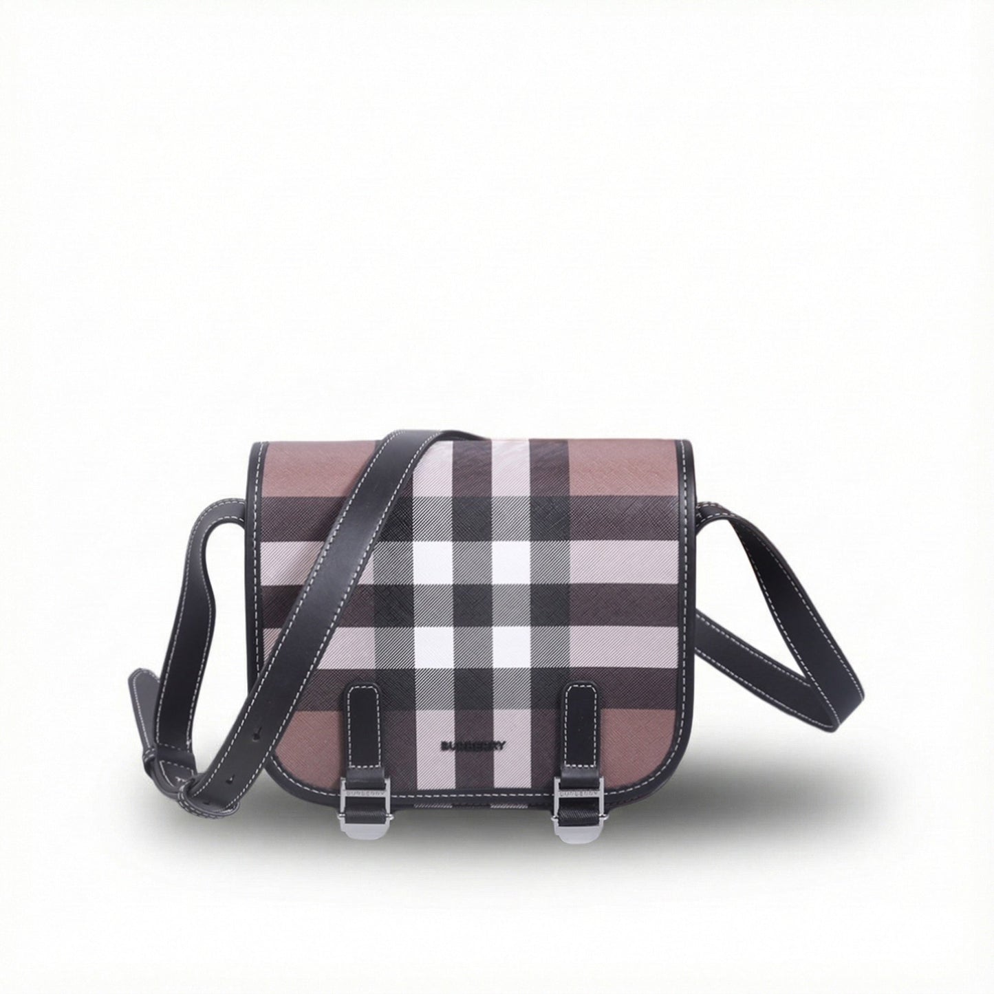 Check Crossbody Messenger Bag