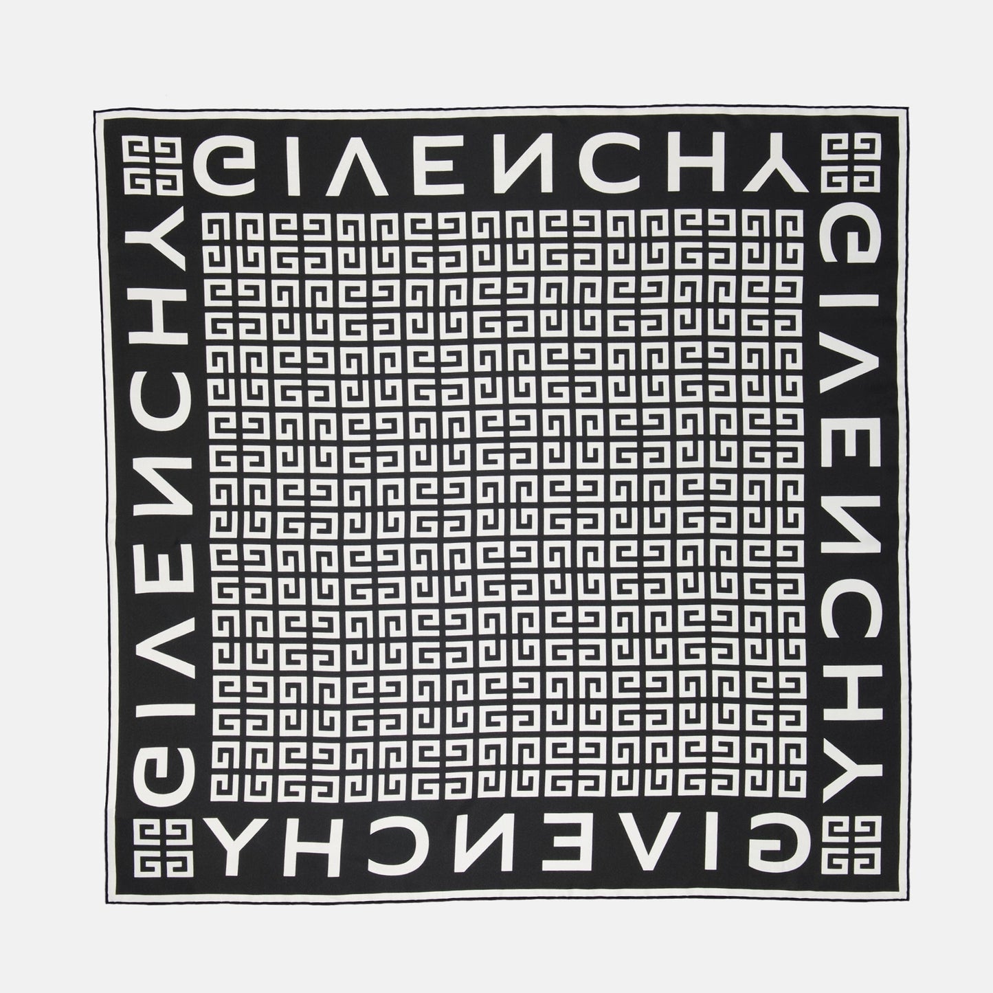 Monogram Border Scarf
