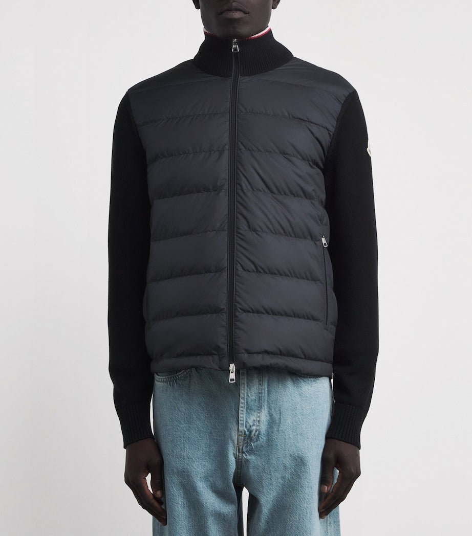 Cotton Down-Front Cardigan