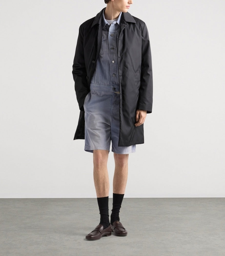 Light Wash Cotton Gabardine Denim Jacket