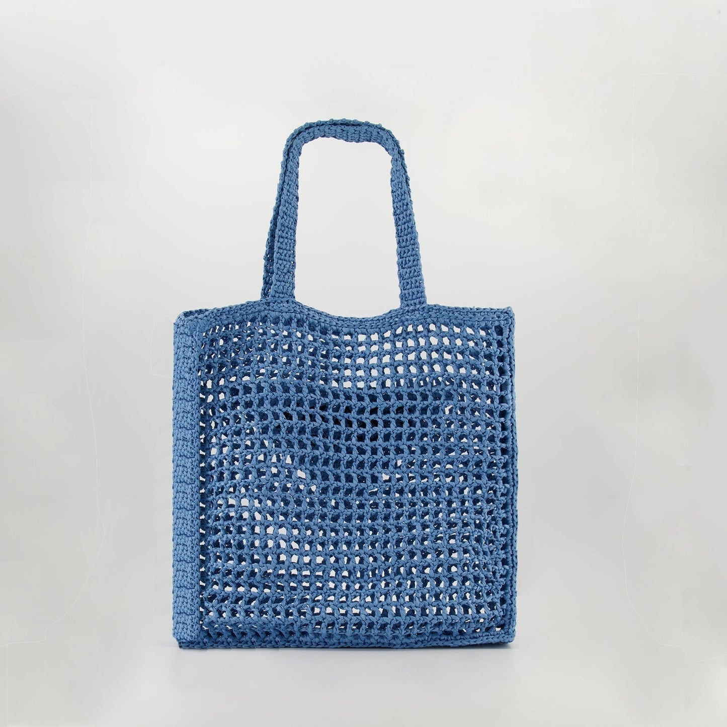 Crochet Tote Bag (Blue)
