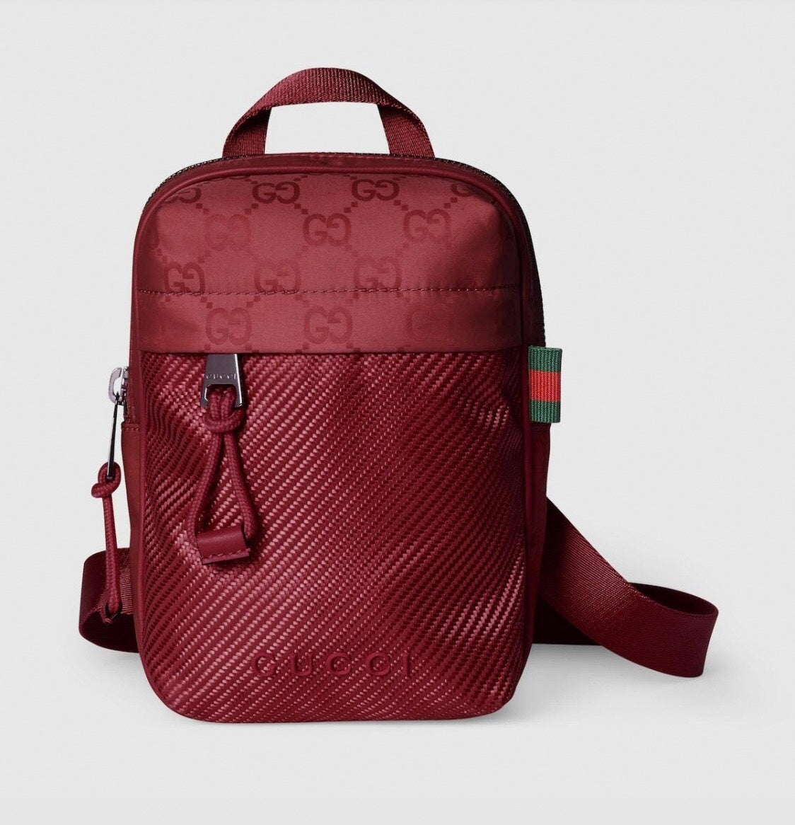 Mini Red Crossbody Utility Bag