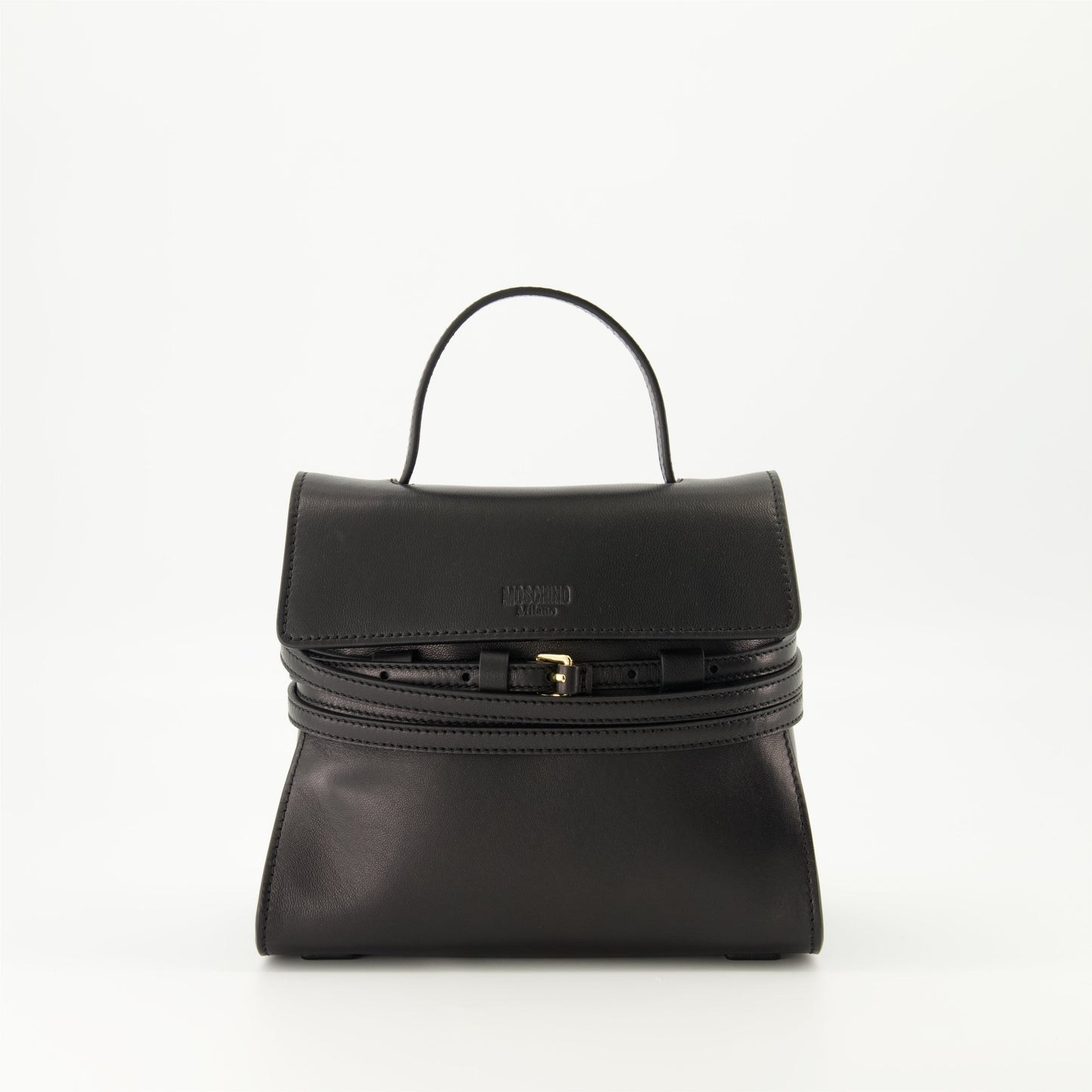 Tie Me Leather shoulder bag (Black)