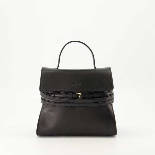 Tie Me Leather shoulder bag (Black)