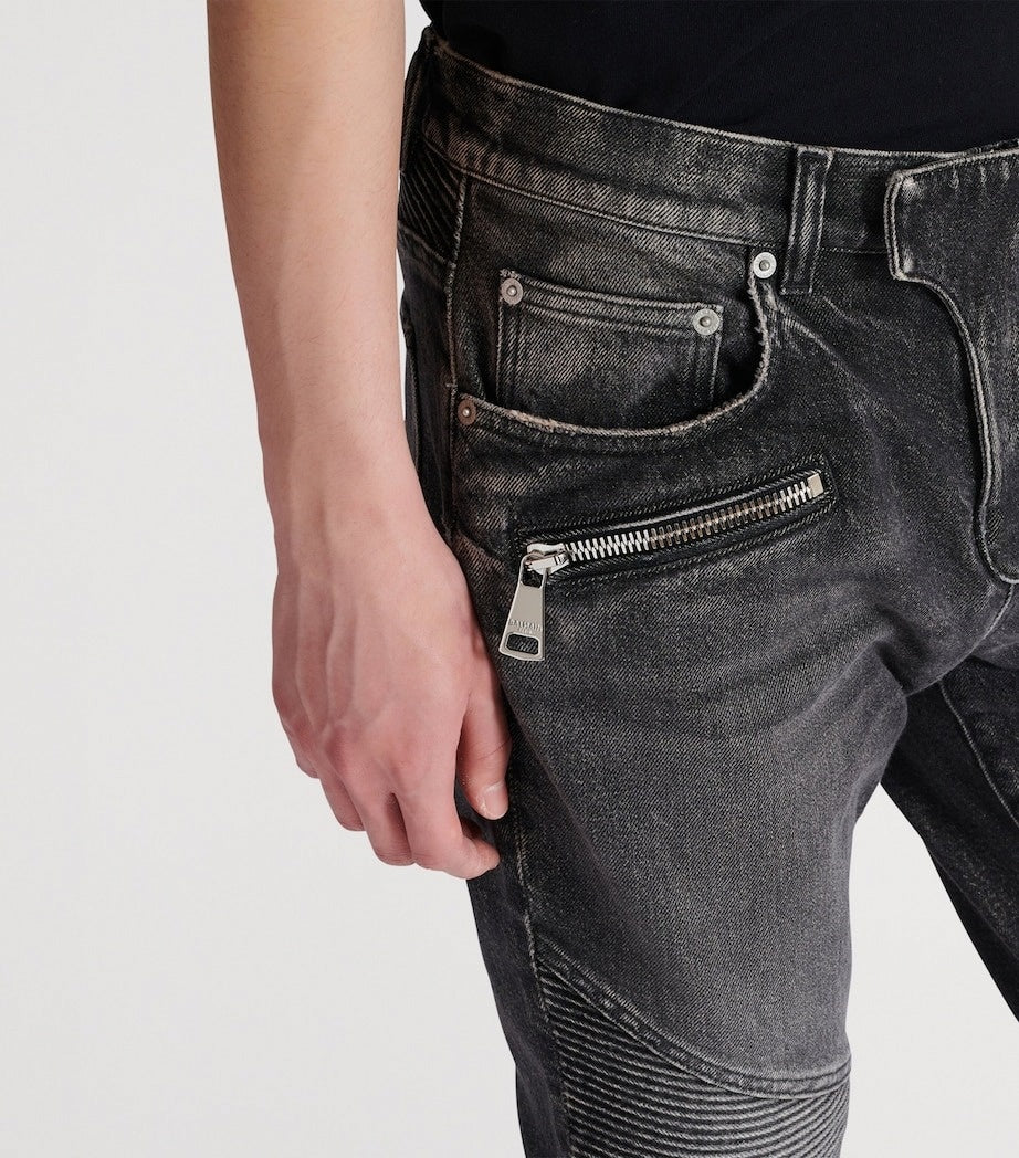 Biker Slim-Fit Denim Jeans