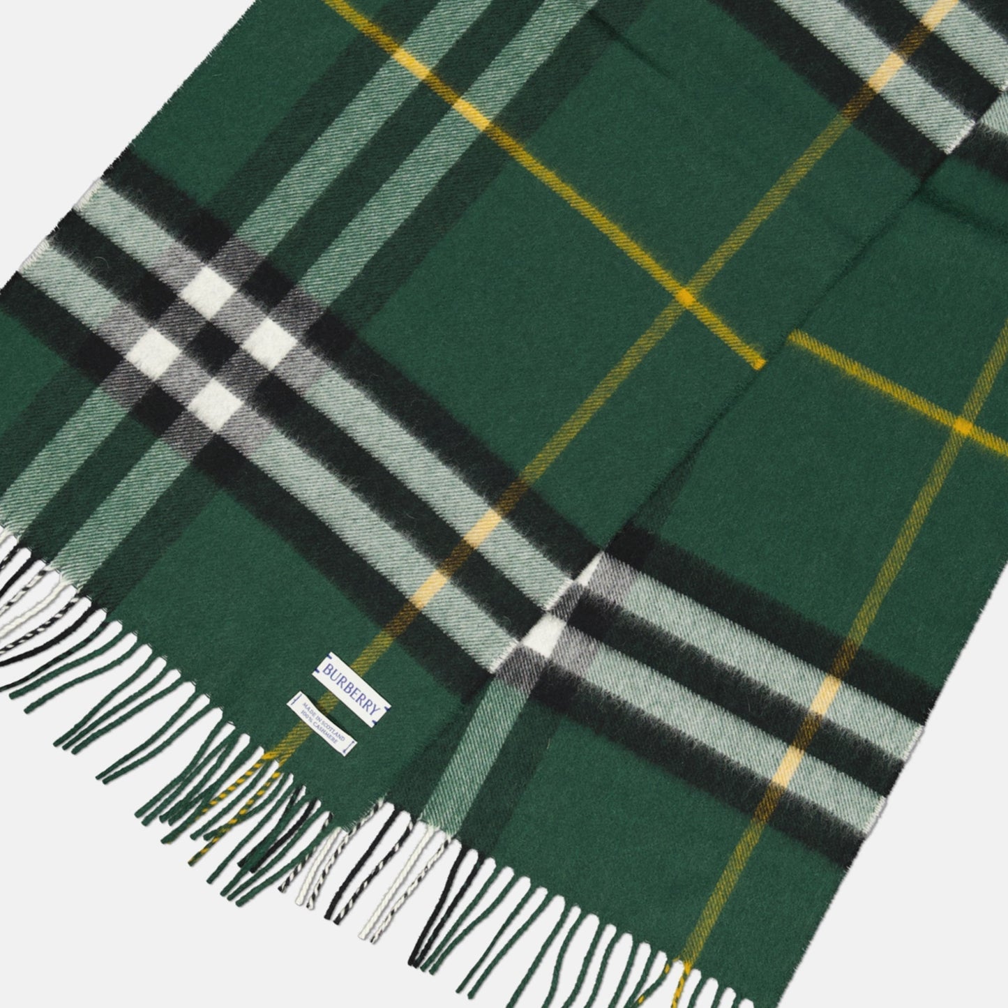Check Wool Scarf – Forest Green Plaid Scarf