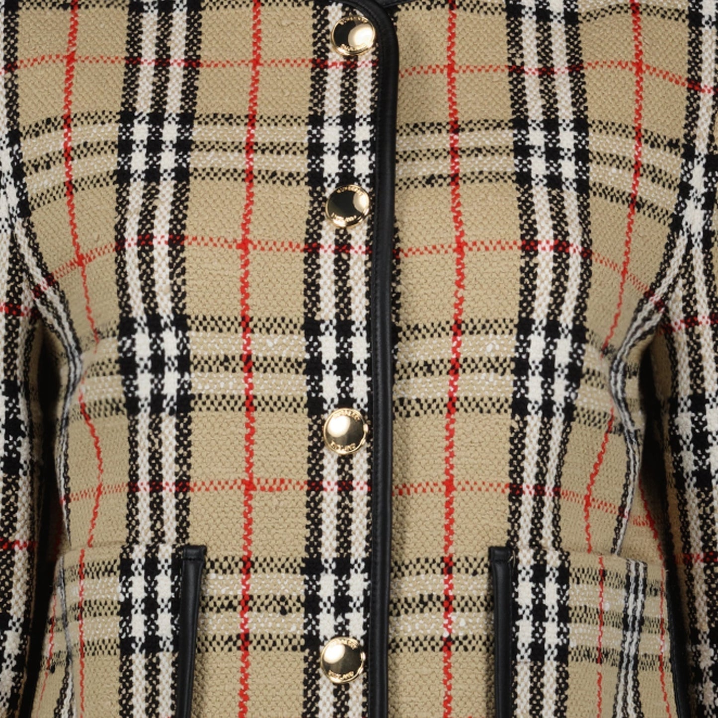 Vintage Check Tweed Fringe Jacket