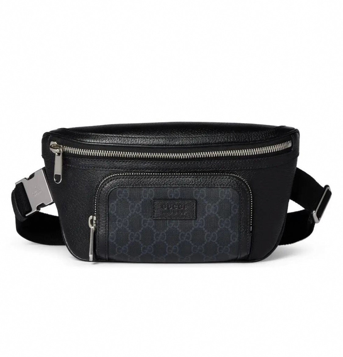Black Leather Belt Bag