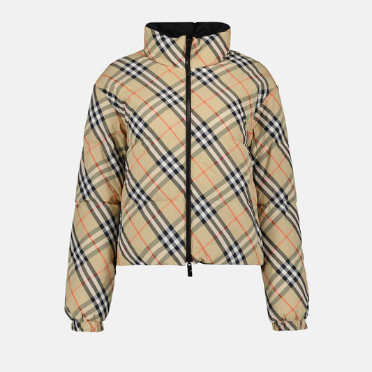 Vintage Check Puffer Jacket