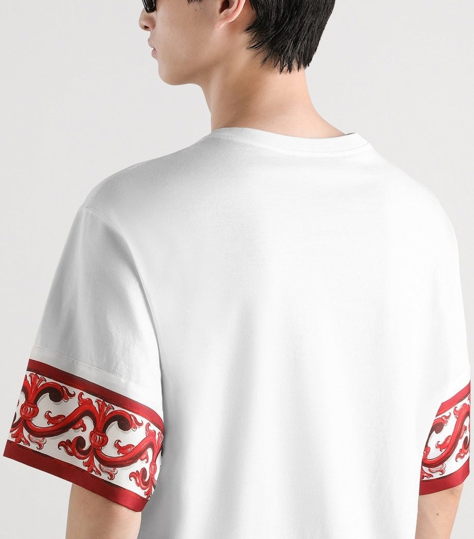 D&G Cotton Silk Majolica Print T-Shirt