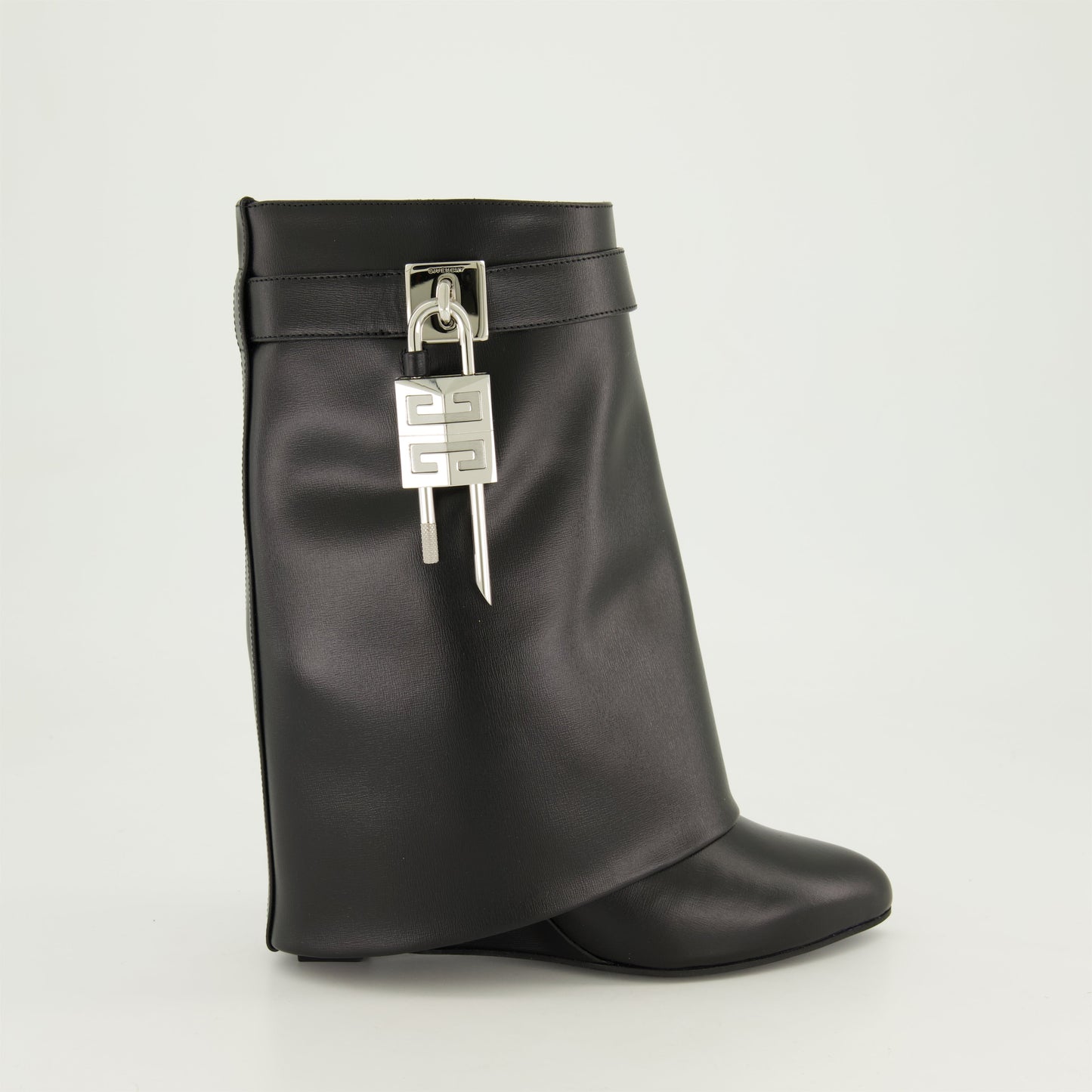 Shark Lock Wedge Boots