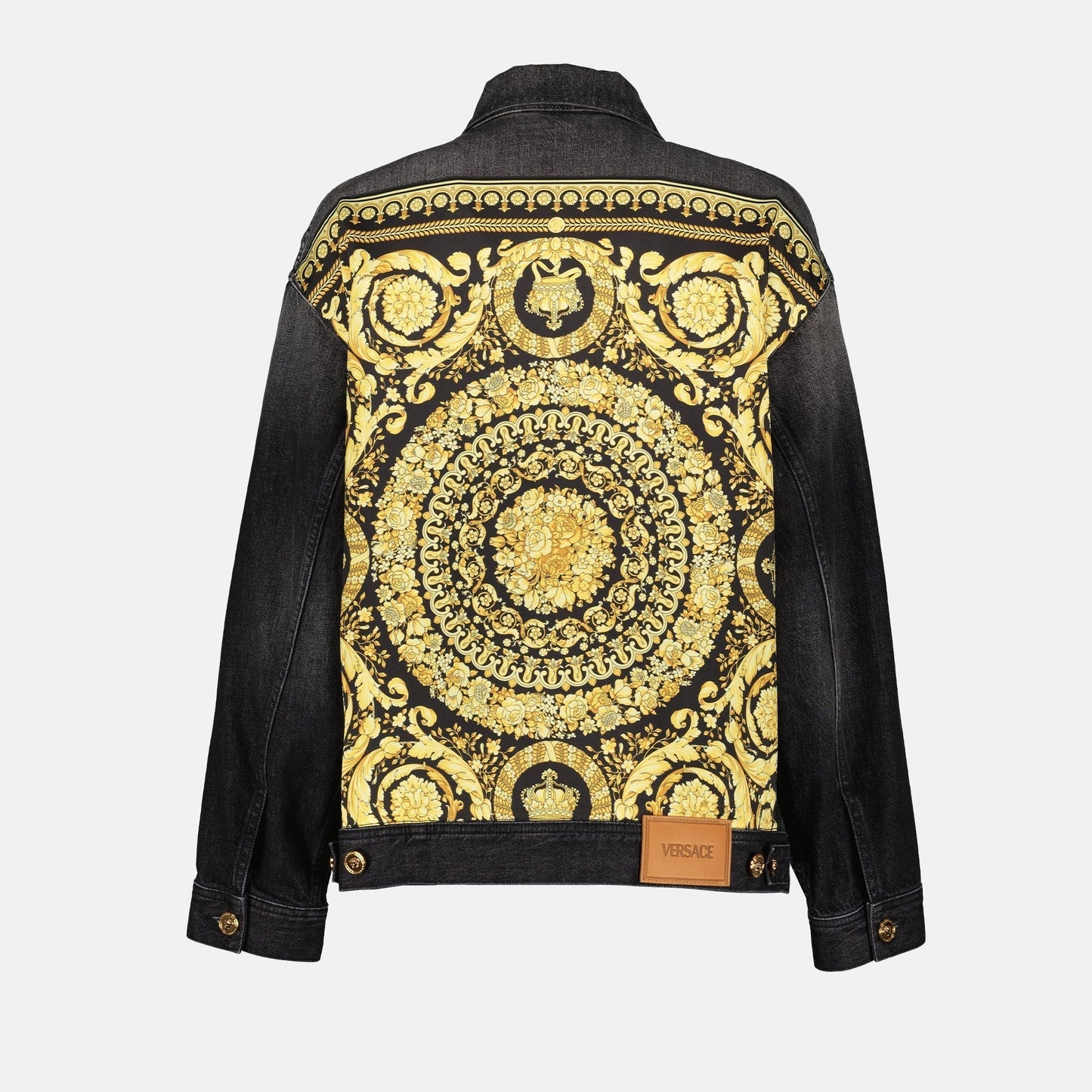 Oversized Medusa Button Denim Jacket