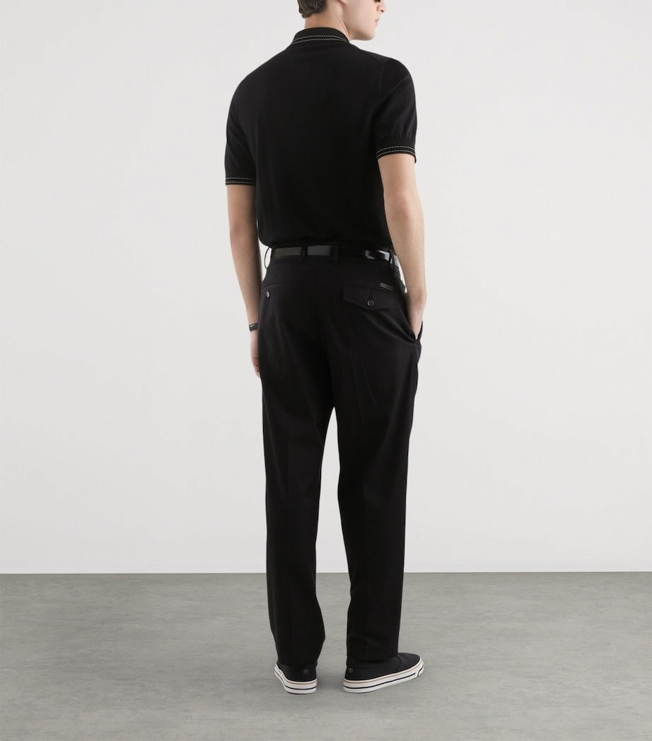 Silk Backstitched Polo Shirt
