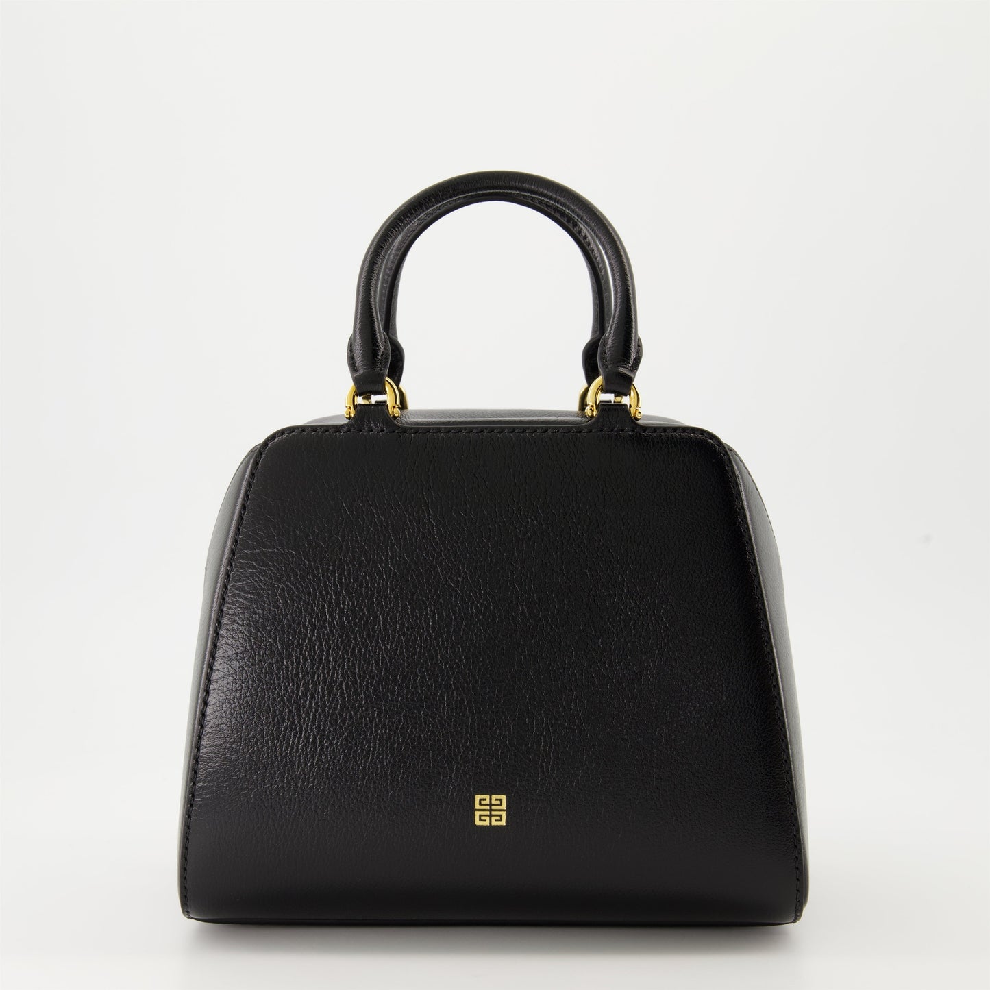 Small Antigona Top Handle Bag in Black Leather