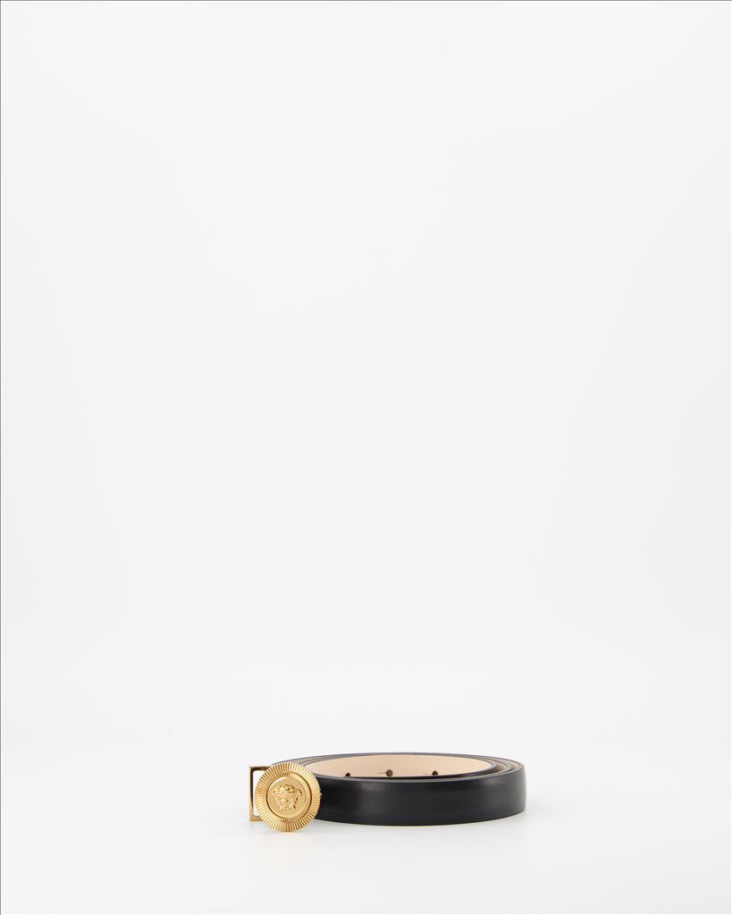 Medusa Head Leather Belt