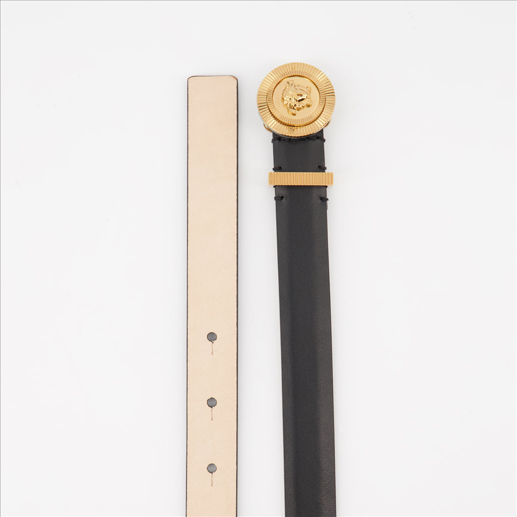 Medusa Head Leather Belt