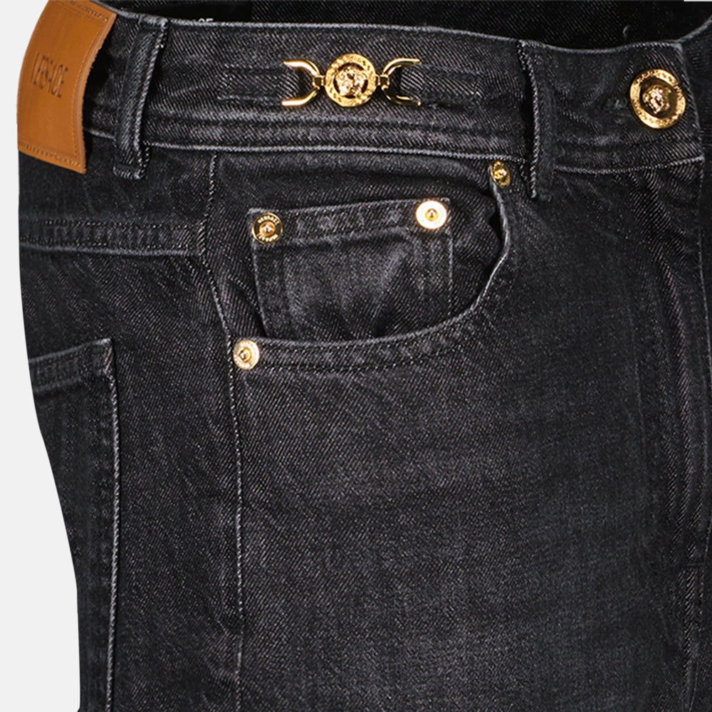 Baroque Panel Straight-Leg Jeans