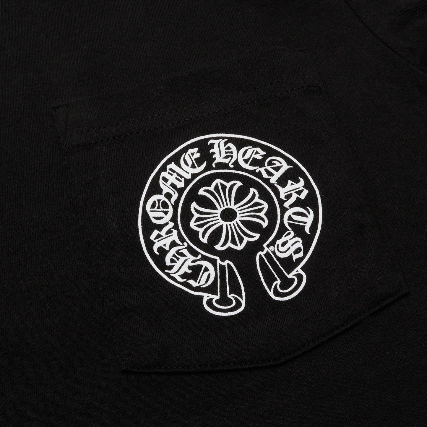 Horse Shoe Pocket Logo Black T-Shirt