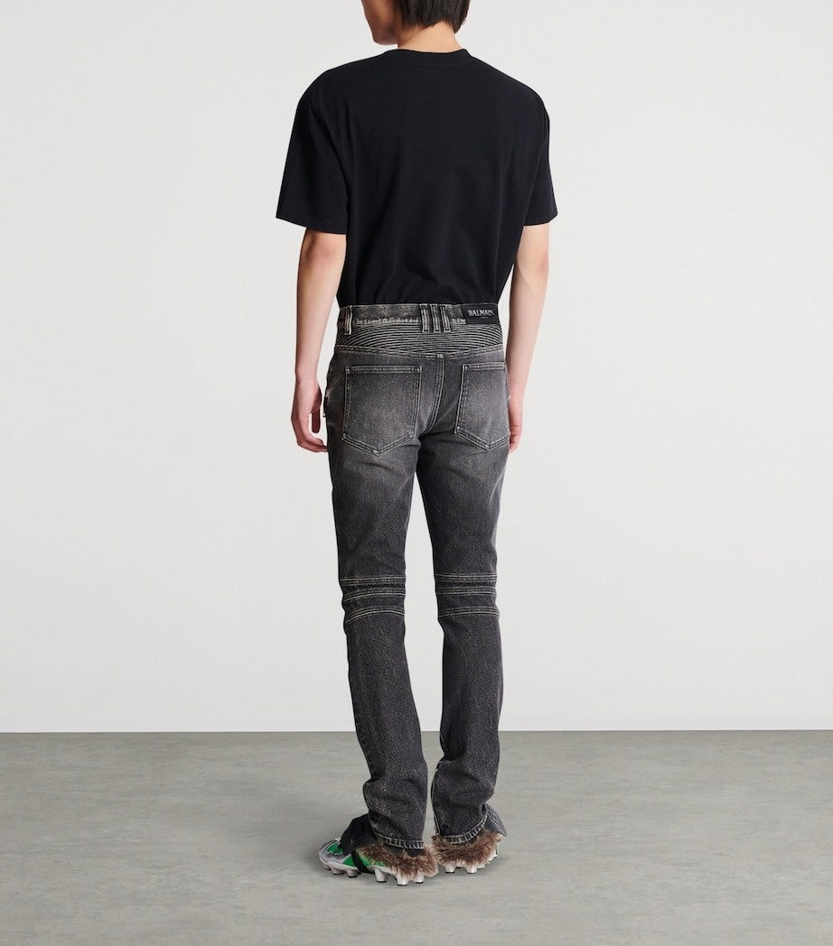 Biker Slim-Fit Denim Jeans